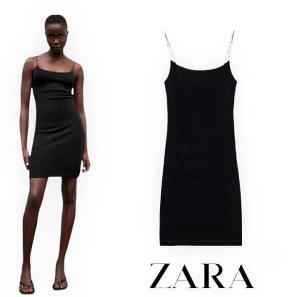 ZARA | Black | FITTED DRESS - Picture 1 of 9